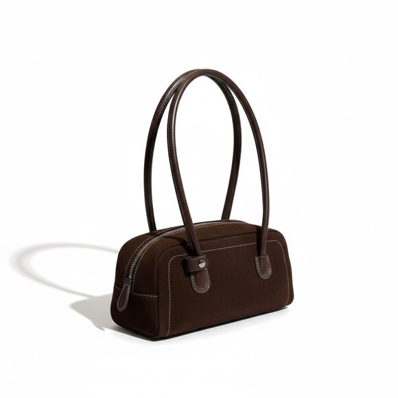 Target Handbags - Adornia Dark Brown Boxy Shoulder Bag